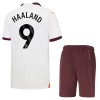 Officiële Voetbalshirt + Korte Broek Manchester City Haaland 9 Uit 2023-24 - Kids